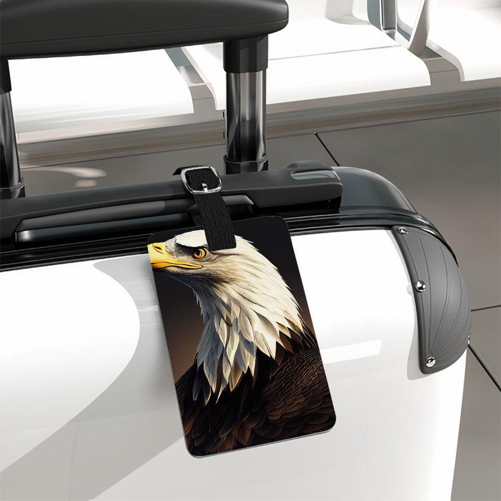 American Bald Eagle Luggage Tag - Digital Art Travel Bag Tag - Cool Graphic Luggage Tag
