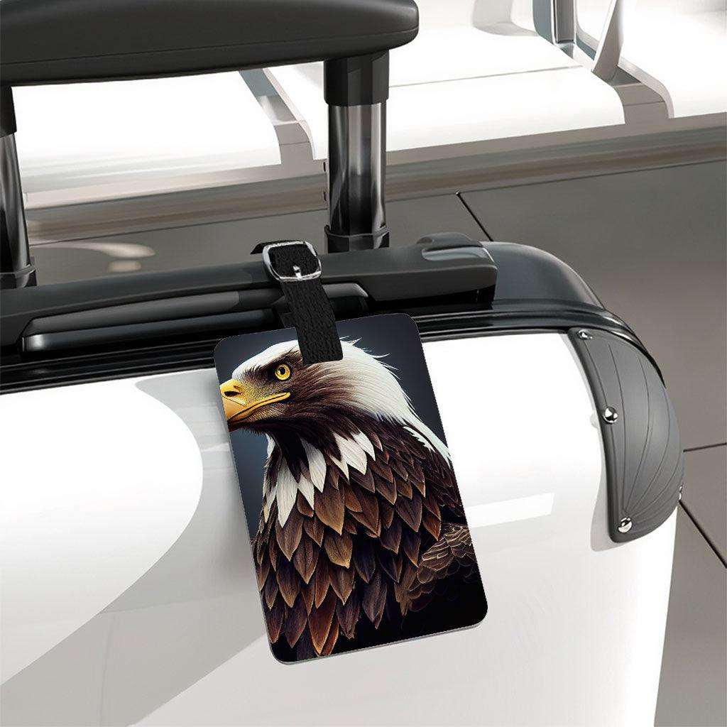 American Eagle Graphic Luggage Tag - Patriotic Design Travel Bag Tag - Graphic Luggage Tag