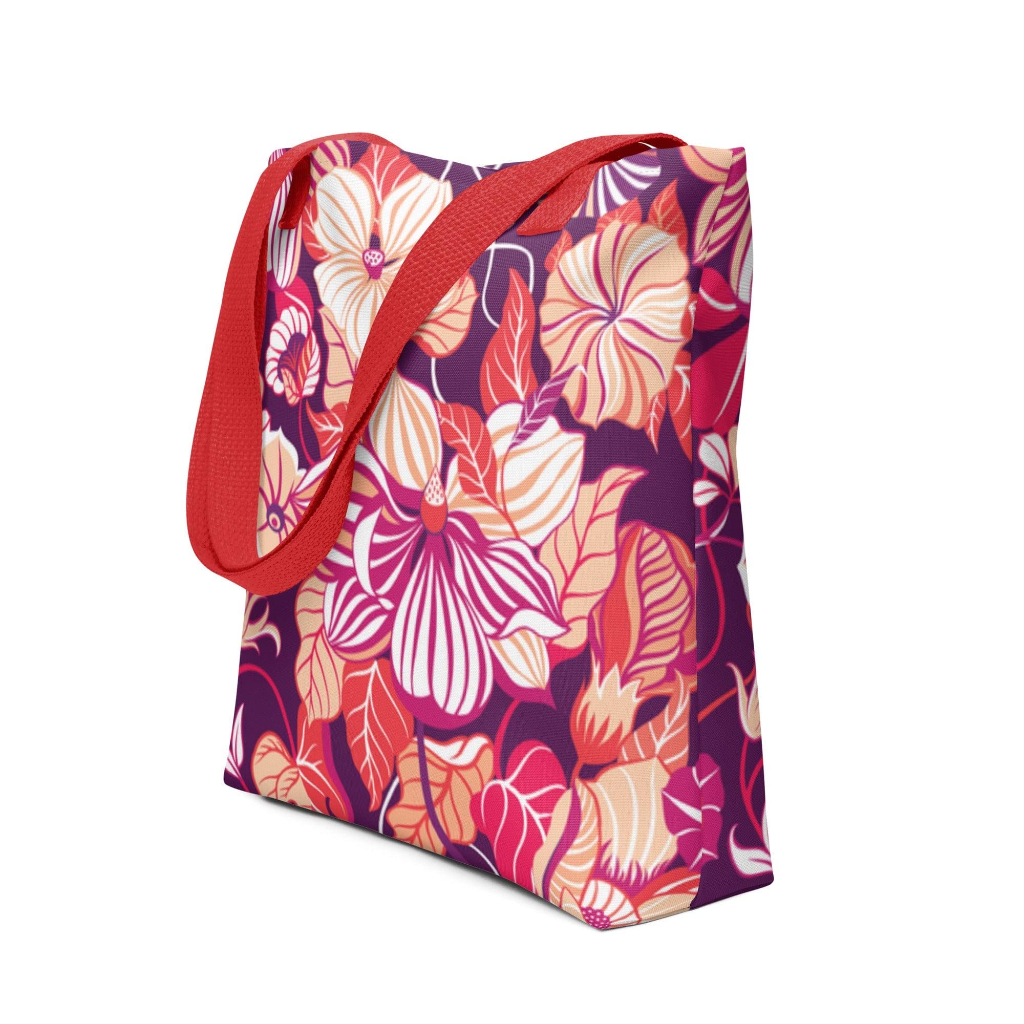 Blossoming Inspiration: Twin Dollar's Inspirational Flower Design Tote Bag - TWIN DOLLAR