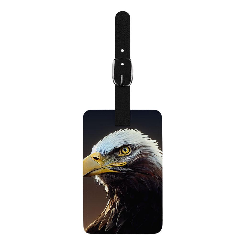 Eagle Face Luggage Tag - Best Print Travel Bag Tag - Cool Trendy Luggage Tag