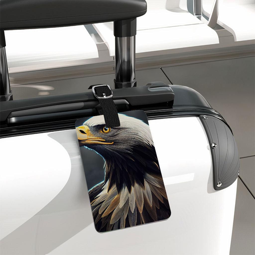 Eagle Print Luggage Tag - Cool Art Travel Bag Tag - Patriotic Luggage Tag