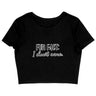 Fun Fact I Don't Care Women's Cropped T-Shirt - Cool Crop Top - Trendy Cropped Tee