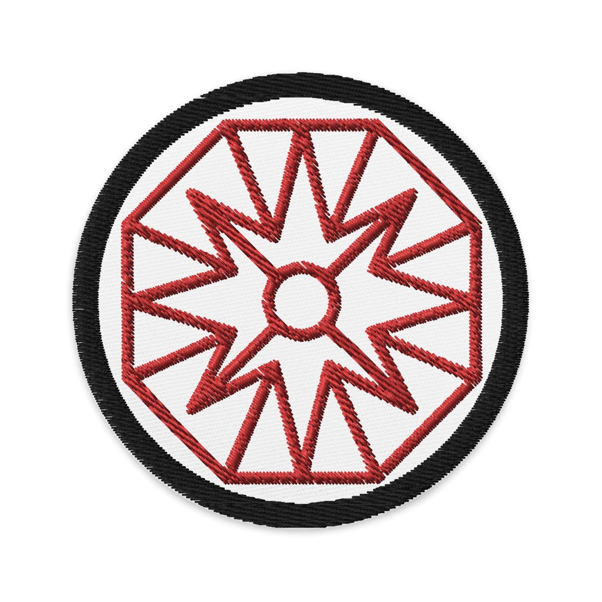 Geometric Marvel: Twin Dollar's Heptagon Wheel Type Design Clothing Patch - TWIN DOLLAR