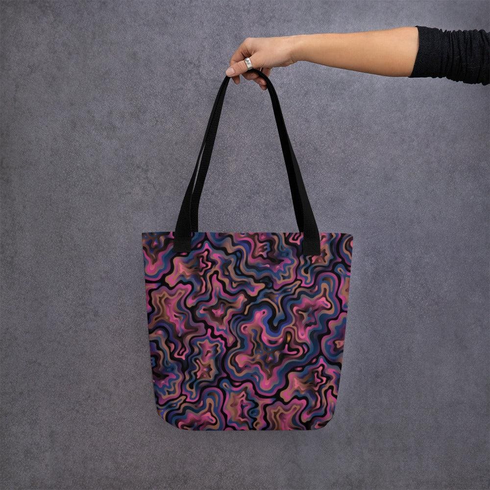 Illusionary Elegance: Twin Dollar's Delusion Design Tote Bags - TWIN DOLLAR