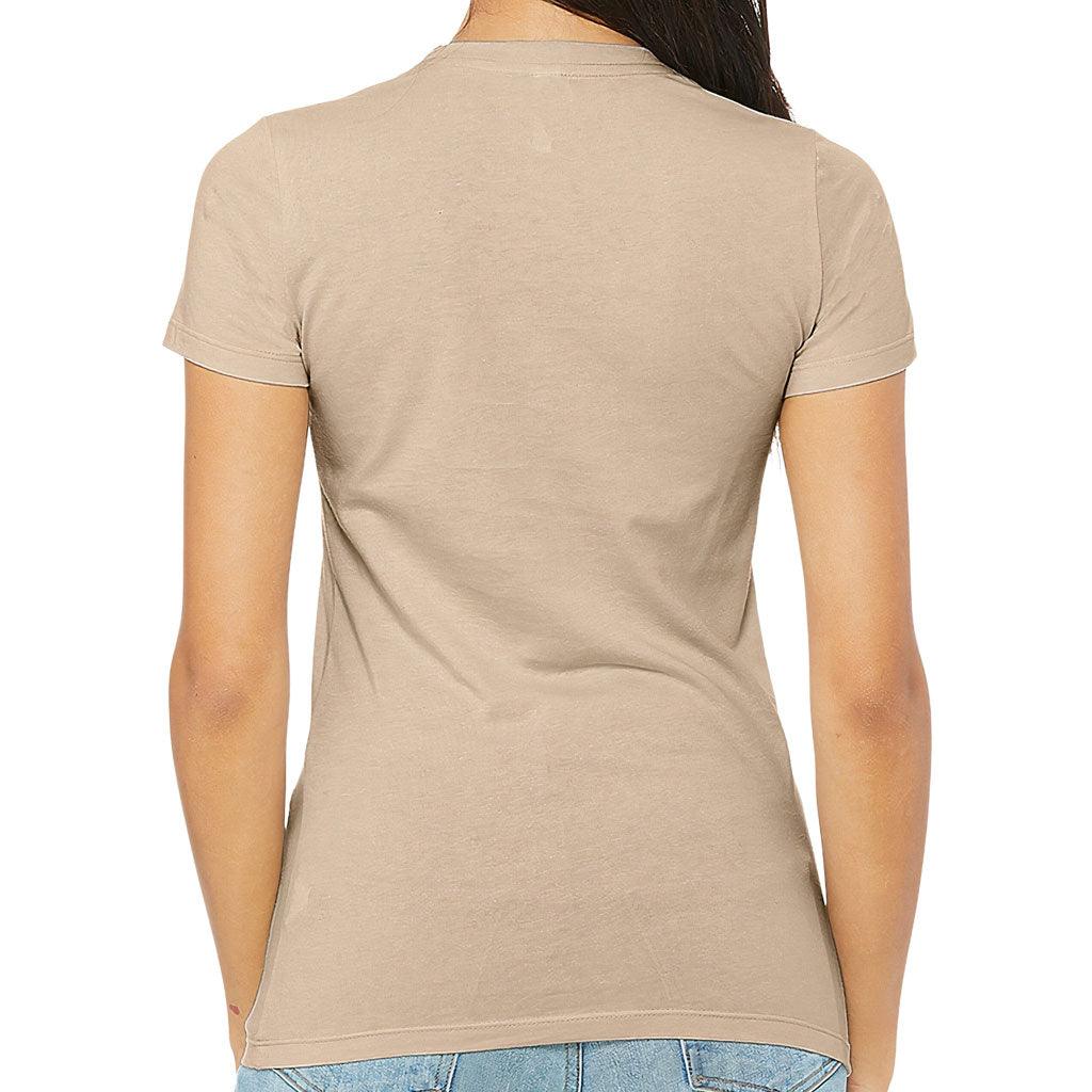 Popcorn Slim Fit T-Shirt - Funny Design Women's T-Shirt - Printed Slim Fit Tee