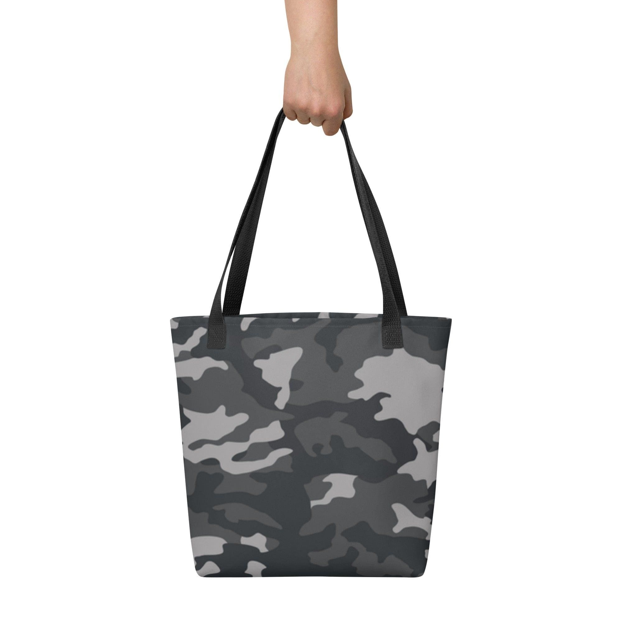 Stealth Style: Twin Dollar's Camo Black Design Tote Bag - TWIN DOLLAR